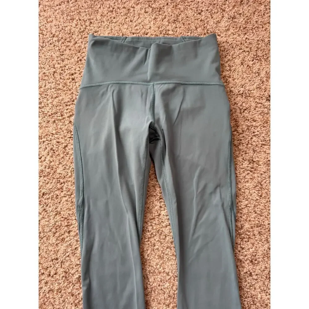 LULULEMON ALIGN No Line, High Rise Leggings, Green/Gray; size 6 - Picture 4 of 12